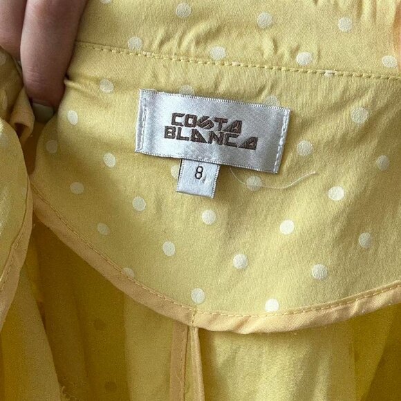 Butter Yellow Polka Dot Short Sleeve Blazer - Picture 6 of 6